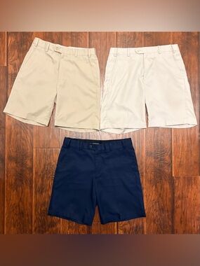 ‼️3 Pair‼️Men’s Dress Shorts Bundle JOS A Bank Khaki Navy Golf Shorts Size 33
